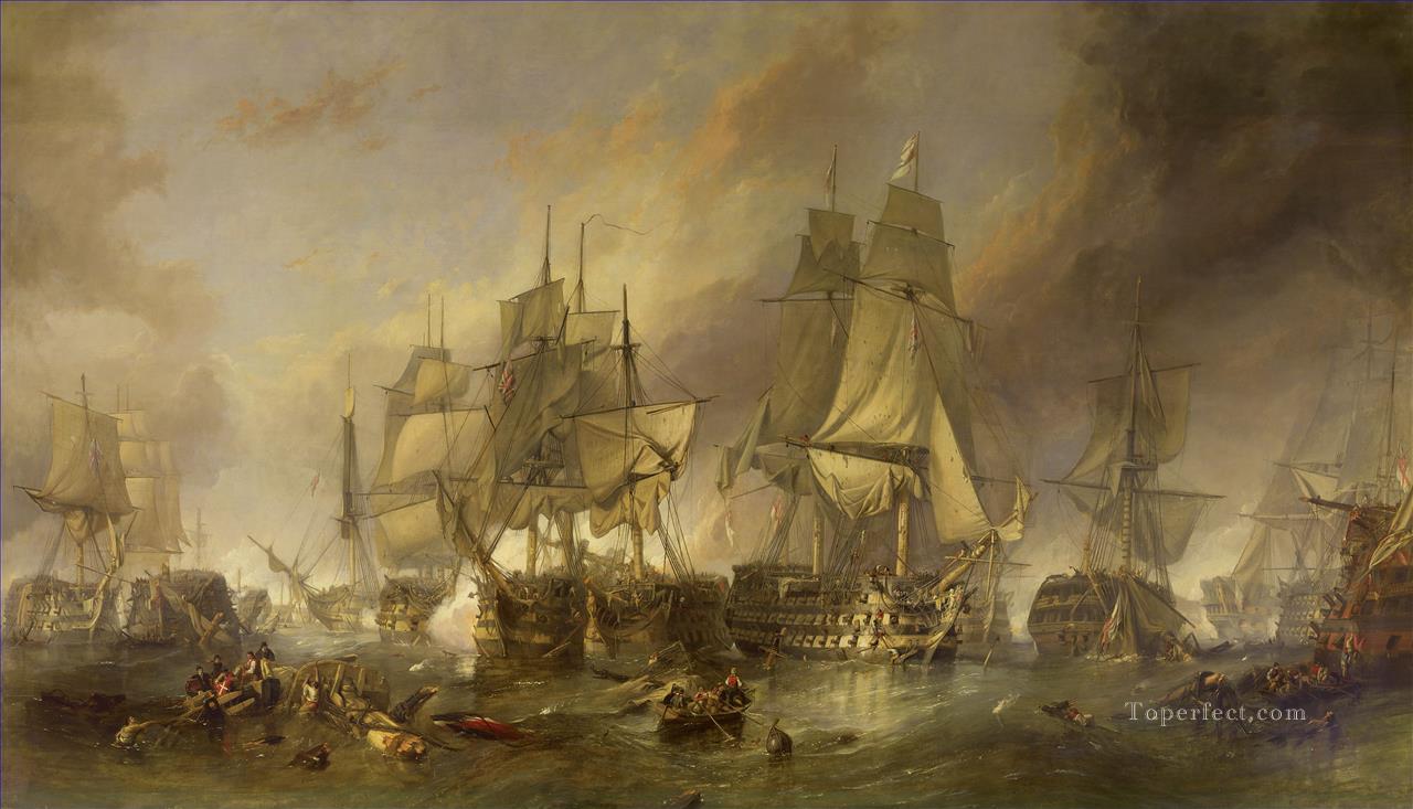 The Battle of Trafalgar by William Clarkson Stanfield Oil Paintings